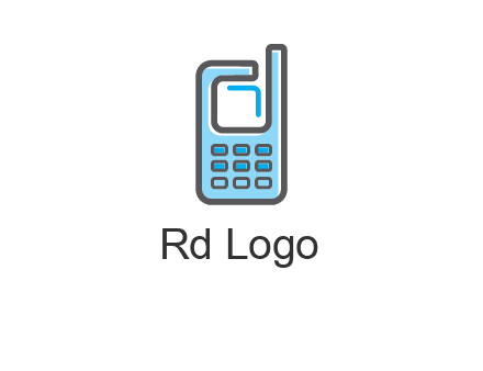 Mobile phone with an antenna logo