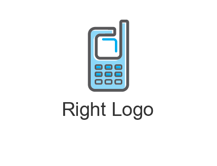Mobile phone with an antenna logo