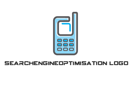 Mobile phone with an antenna logo