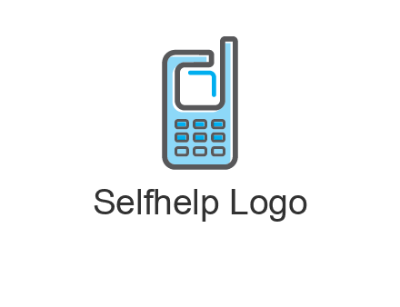 Mobile phone with an antenna logo