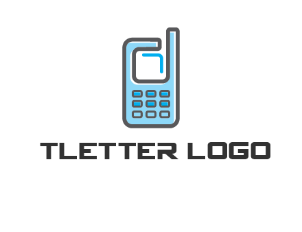 Mobile phone with an antenna logo