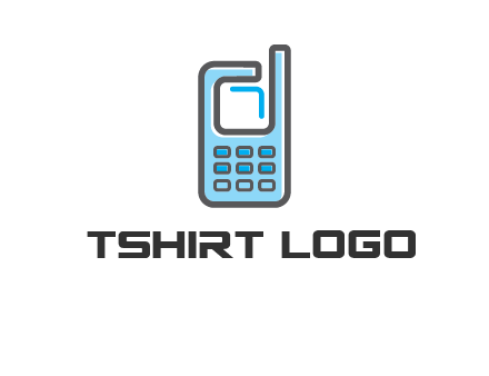 Mobile phone with an antenna logo