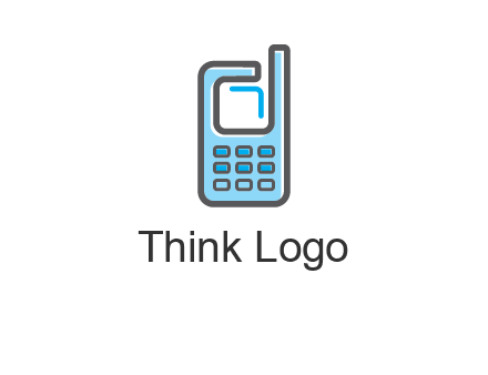 Mobile phone with an antenna logo
