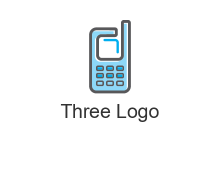Mobile phone with an antenna logo