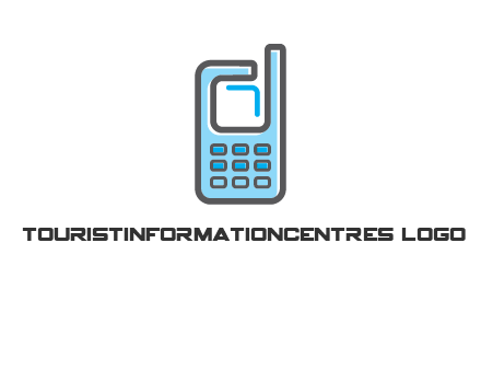Mobile phone with an antenna logo