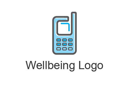 Mobile phone with an antenna logo