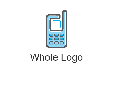 Mobile phone with an antenna logo