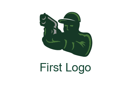 gun shooting logo