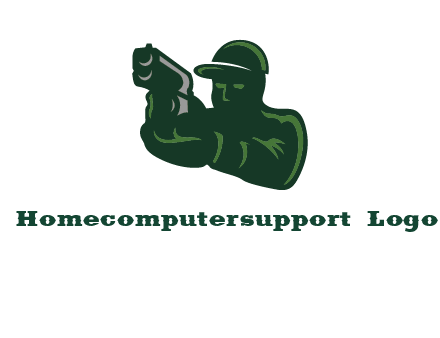 gun shooting logo