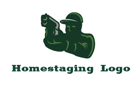 gun shooting logo