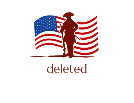 patriot and flag logo