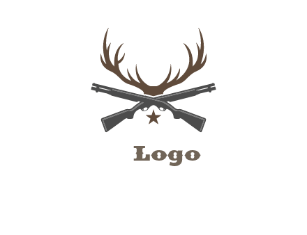 guns and antlers logo