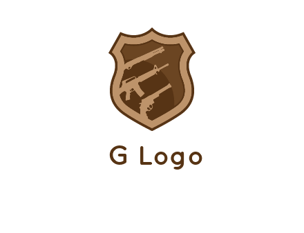 guns in shield logo