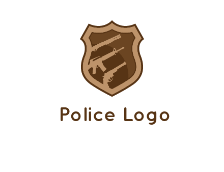guns in shield logo