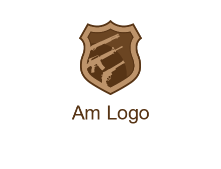 guns in shield logo
