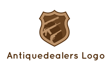 guns in shield logo