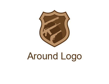 guns in shield logo