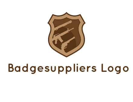 guns in shield logo