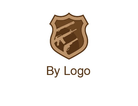 guns in shield logo