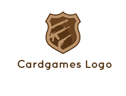 guns in shield logo