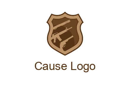 guns in shield logo