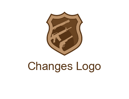 guns in shield logo