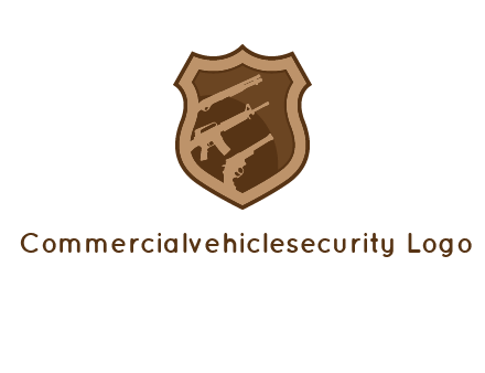 guns in shield logo