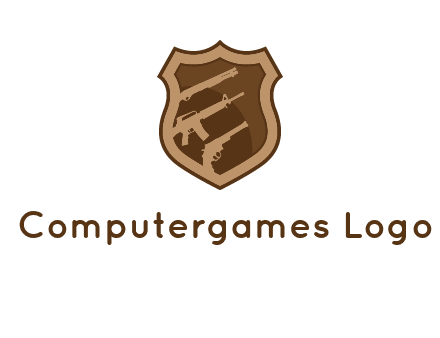 guns in shield logo