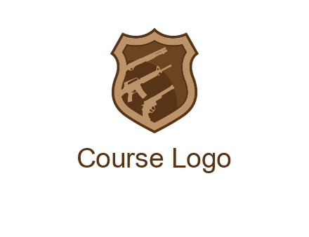 guns in shield logo