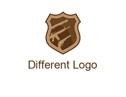 guns in shield logo