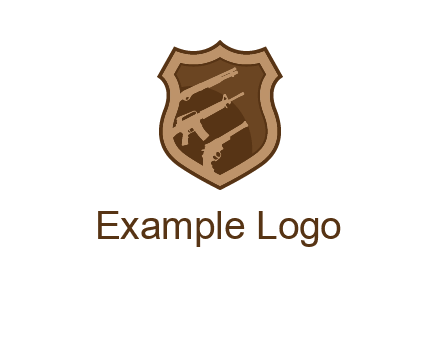 guns in shield logo