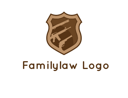 guns in shield logo