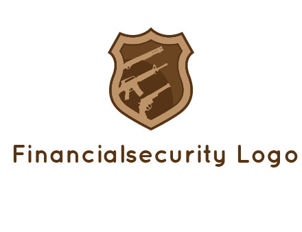 guns in shield logo