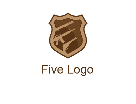 guns in shield logo