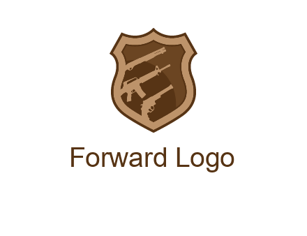 guns in shield logo