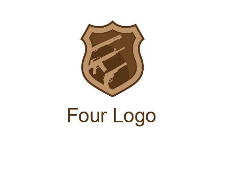 guns in shield logo