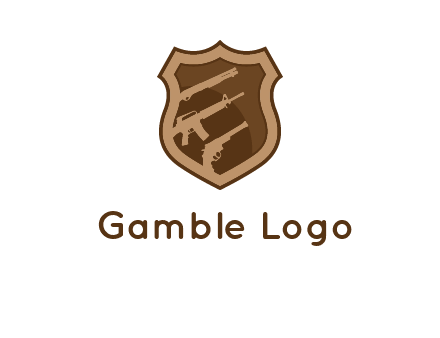 guns in shield logo
