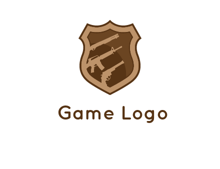guns in shield logo