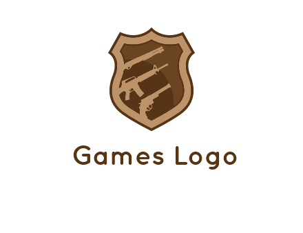 guns in shield logo