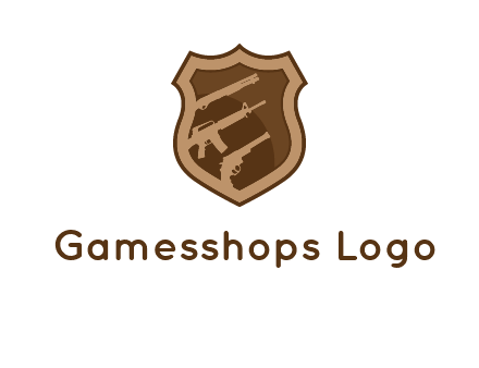 guns in shield logo