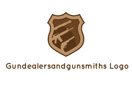 guns in shield logo