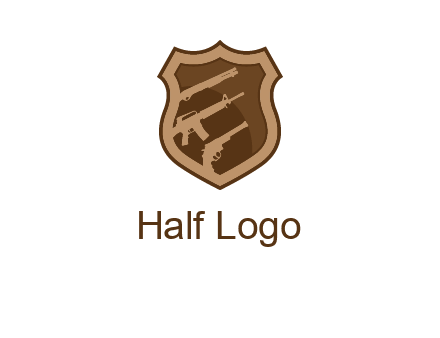 guns in shield logo