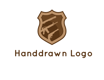 guns in shield logo