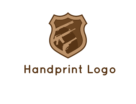 guns in shield logo