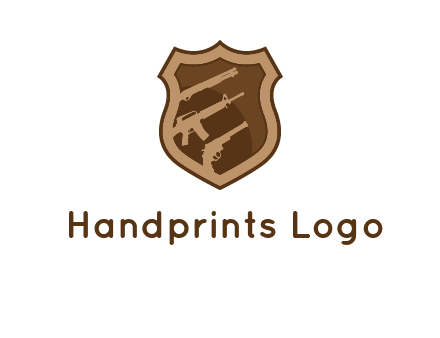 guns in shield logo