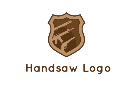 guns in shield logo