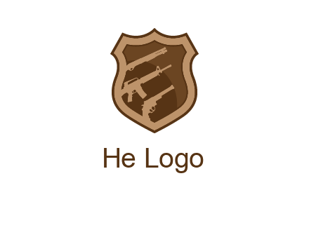 guns in shield logo