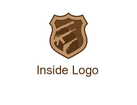 guns in shield logo