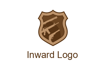 guns in shield logo
