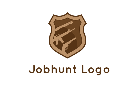 guns in shield logo